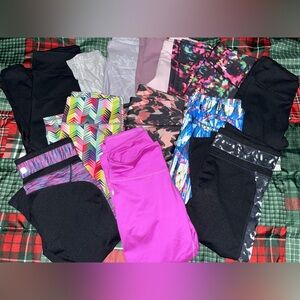 Lot Of 11 Pairs Of Fabletics Fitness Pants Capris XS